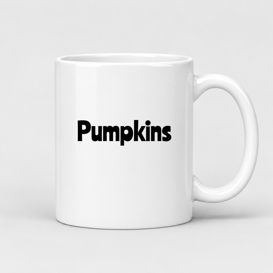 Pumpkins Mug in white