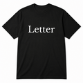 Letter T-Shirt in black