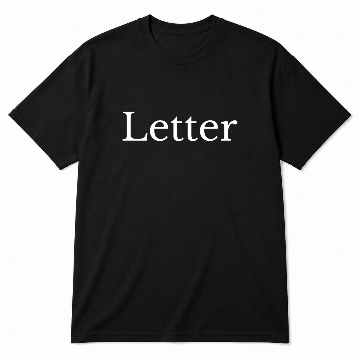 Letter T-Shirt in black