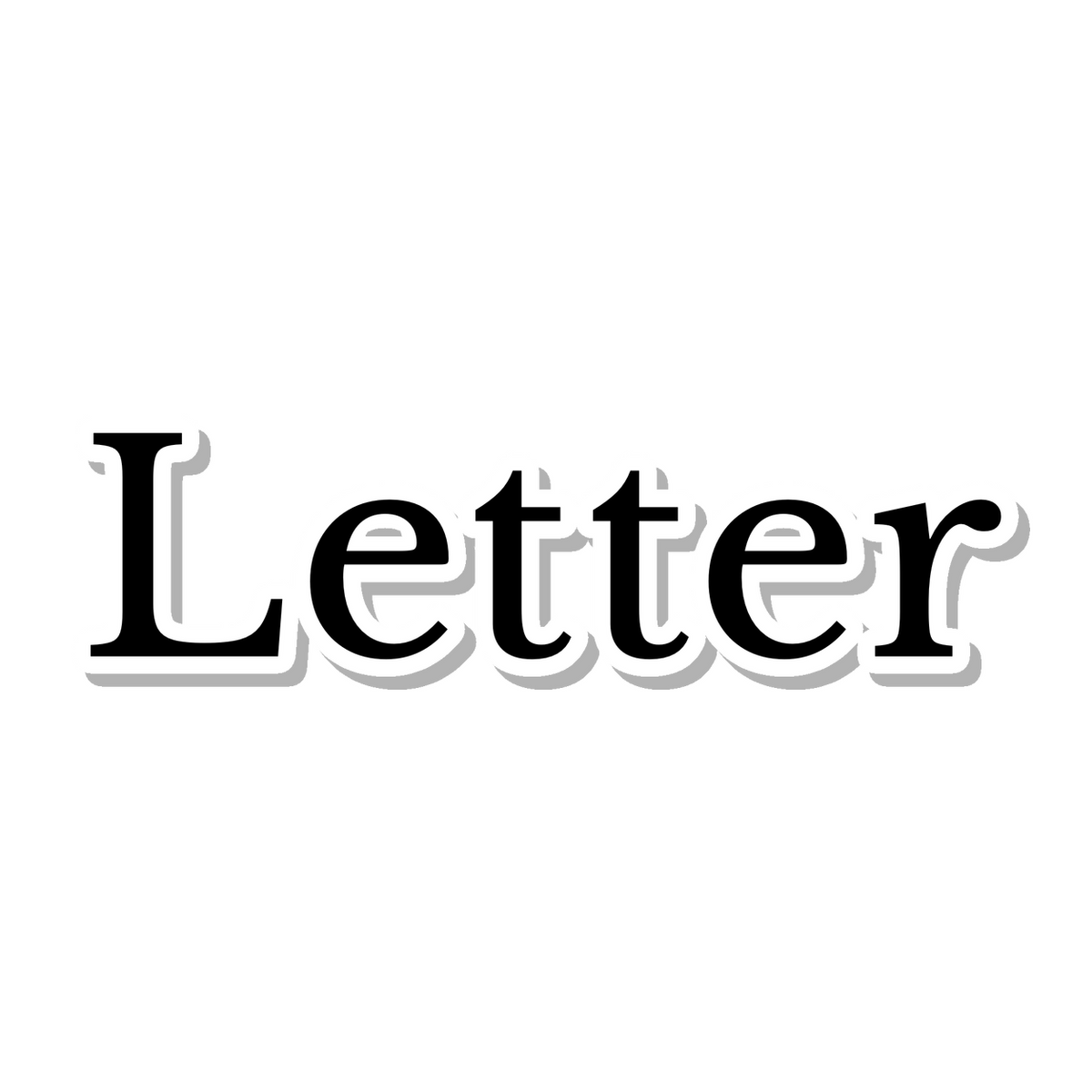 Letter die-cut sticker