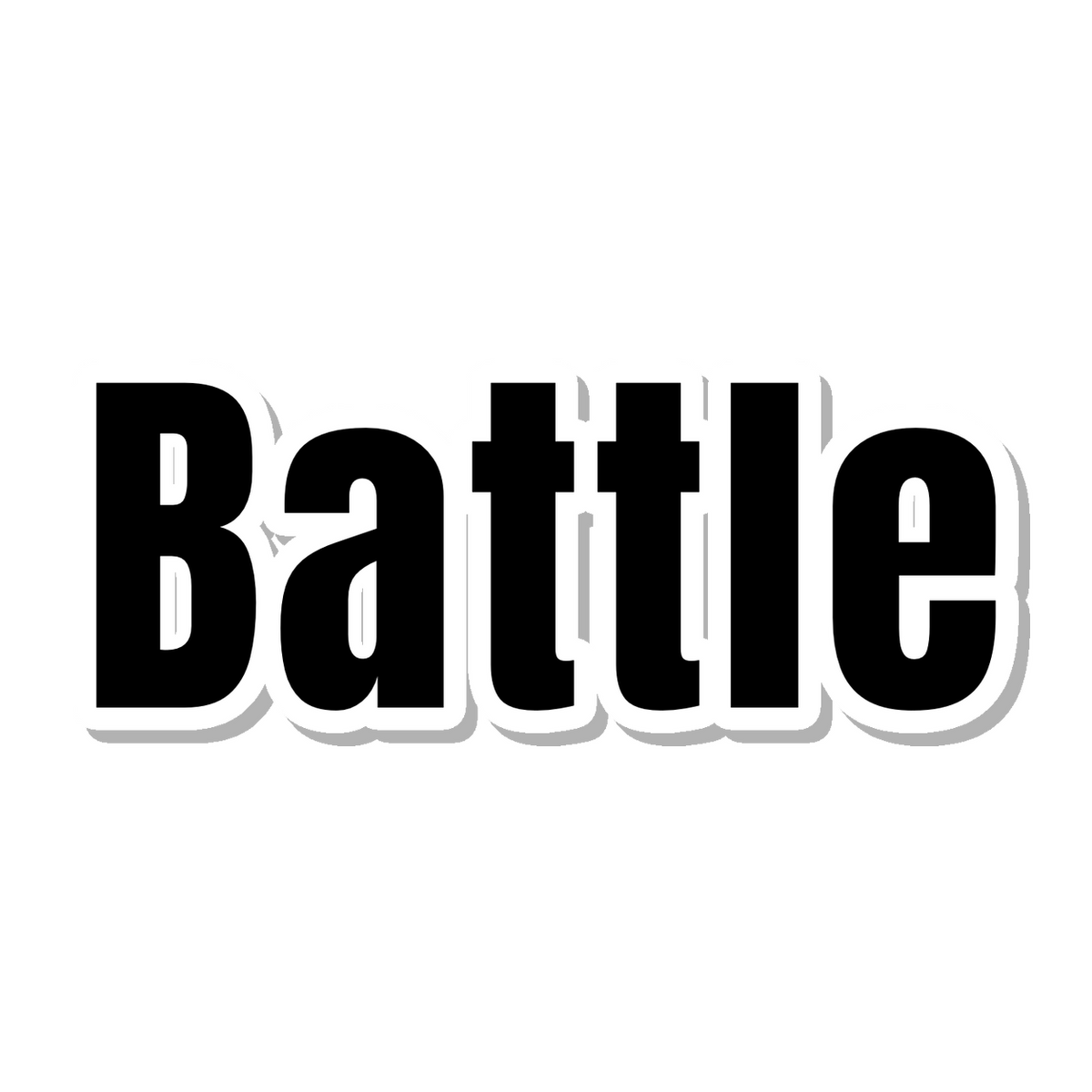 Battle die-cut sticker