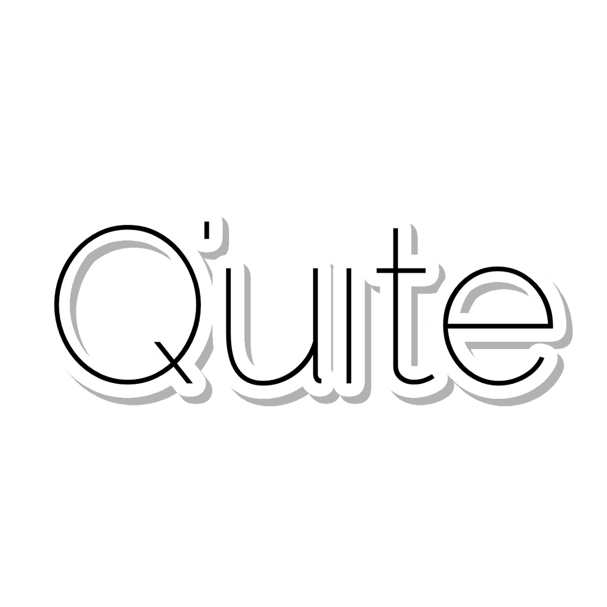 Quite die-cut sticker