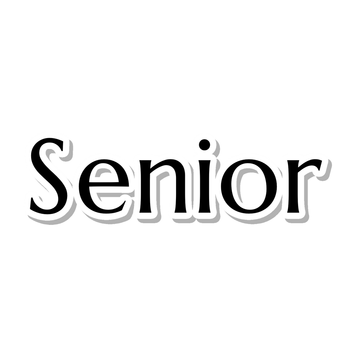 Senior die-cut sticker