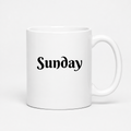 Sunday Mug in white