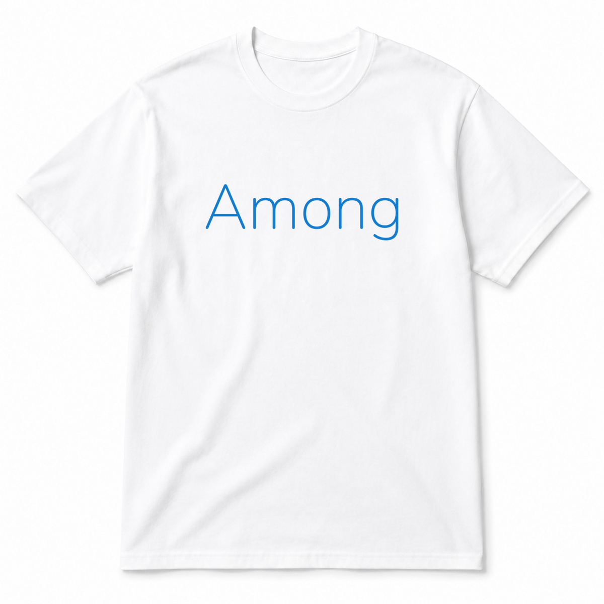 Among T-Shirt in white with blue text