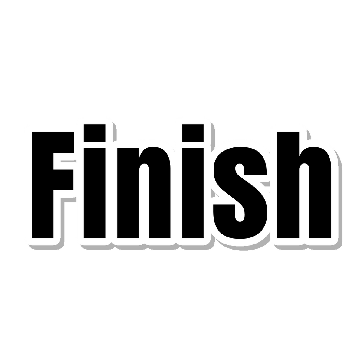 Finish die-cut sticker