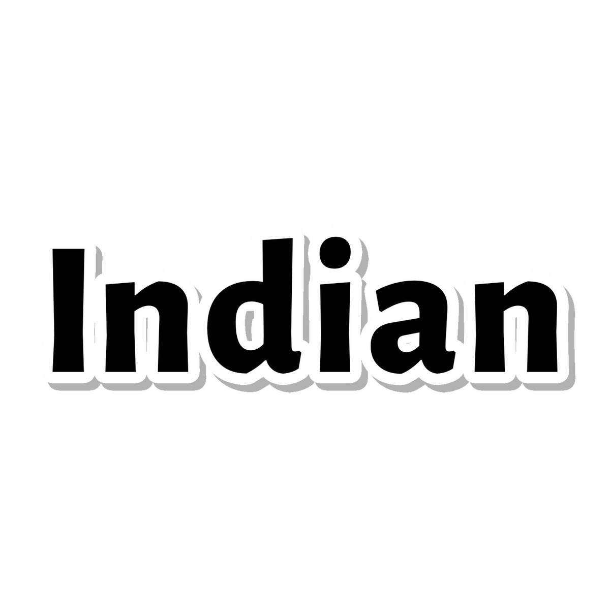 Indian die-cut sticker