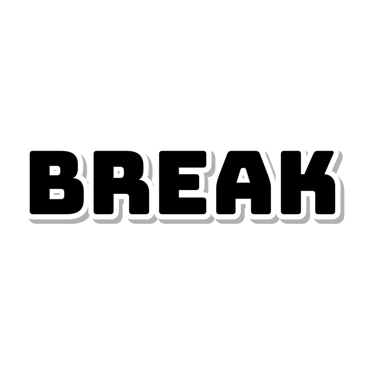 Break die-cut sticker