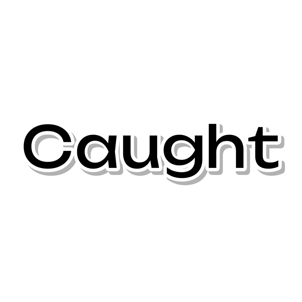 Caught die-cut sticker
