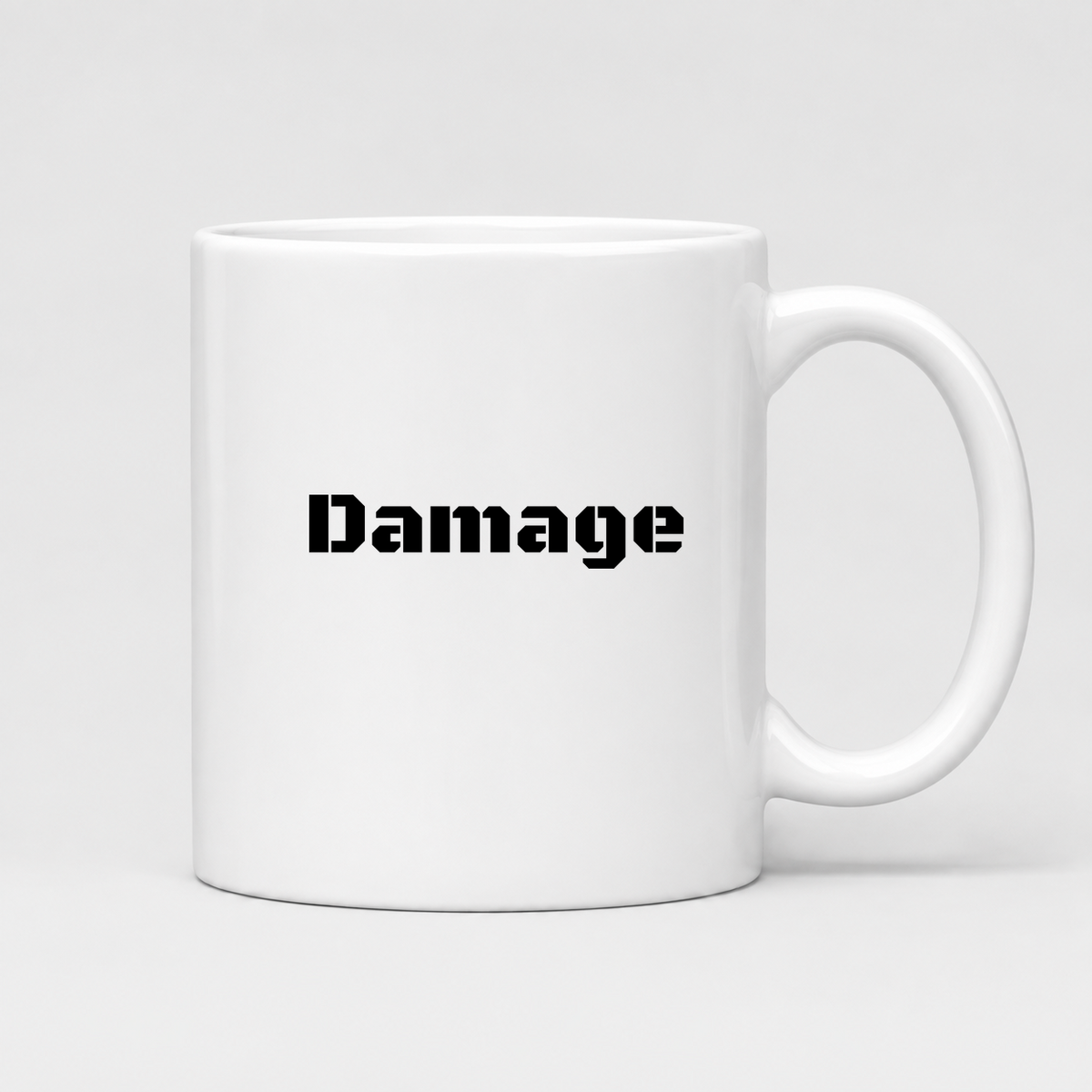 Damage Mug in white
