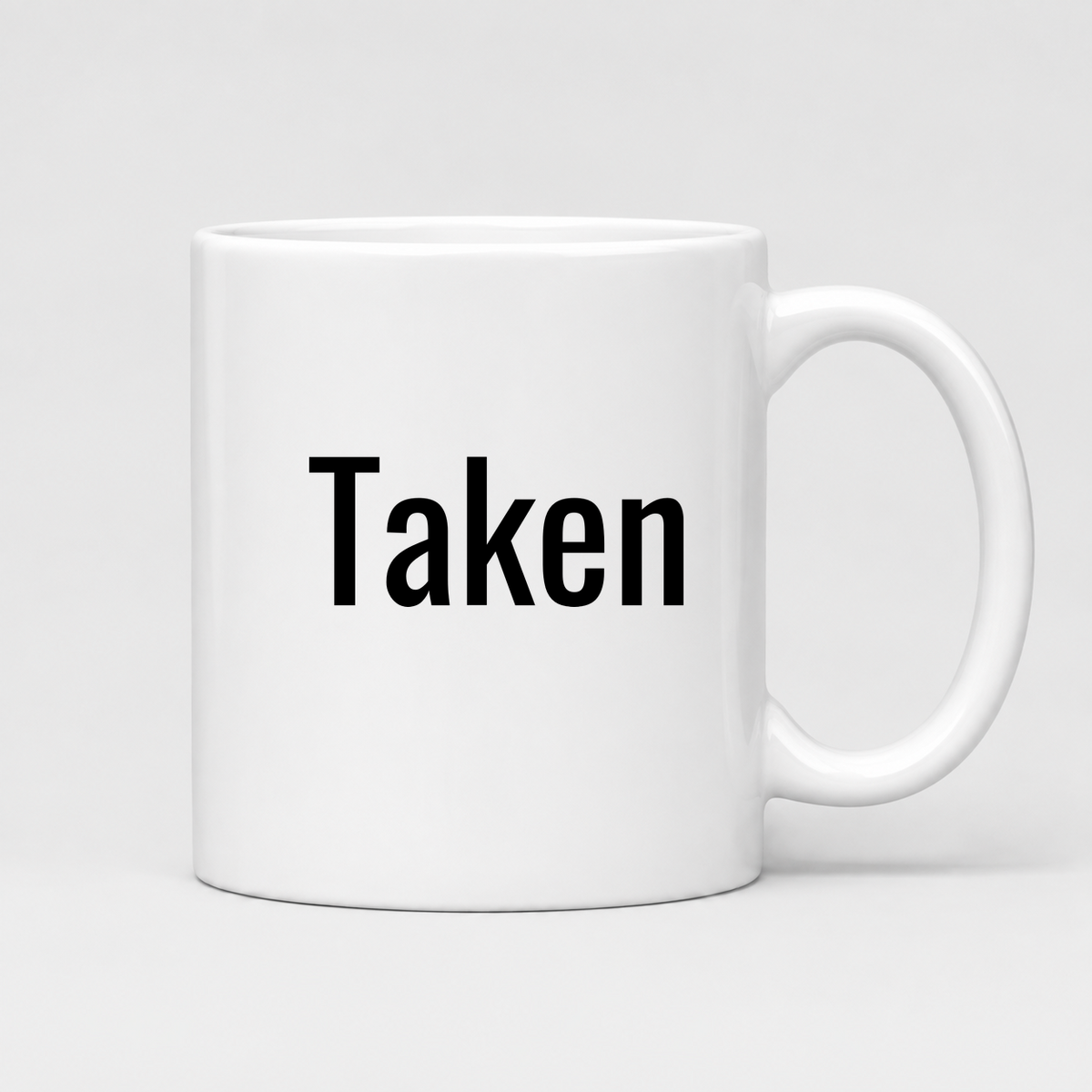 Taken Mug in white