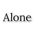 Alone die-cut sticker