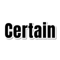 Certain die-cut sticker