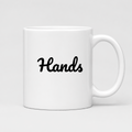 Hands Mug in white