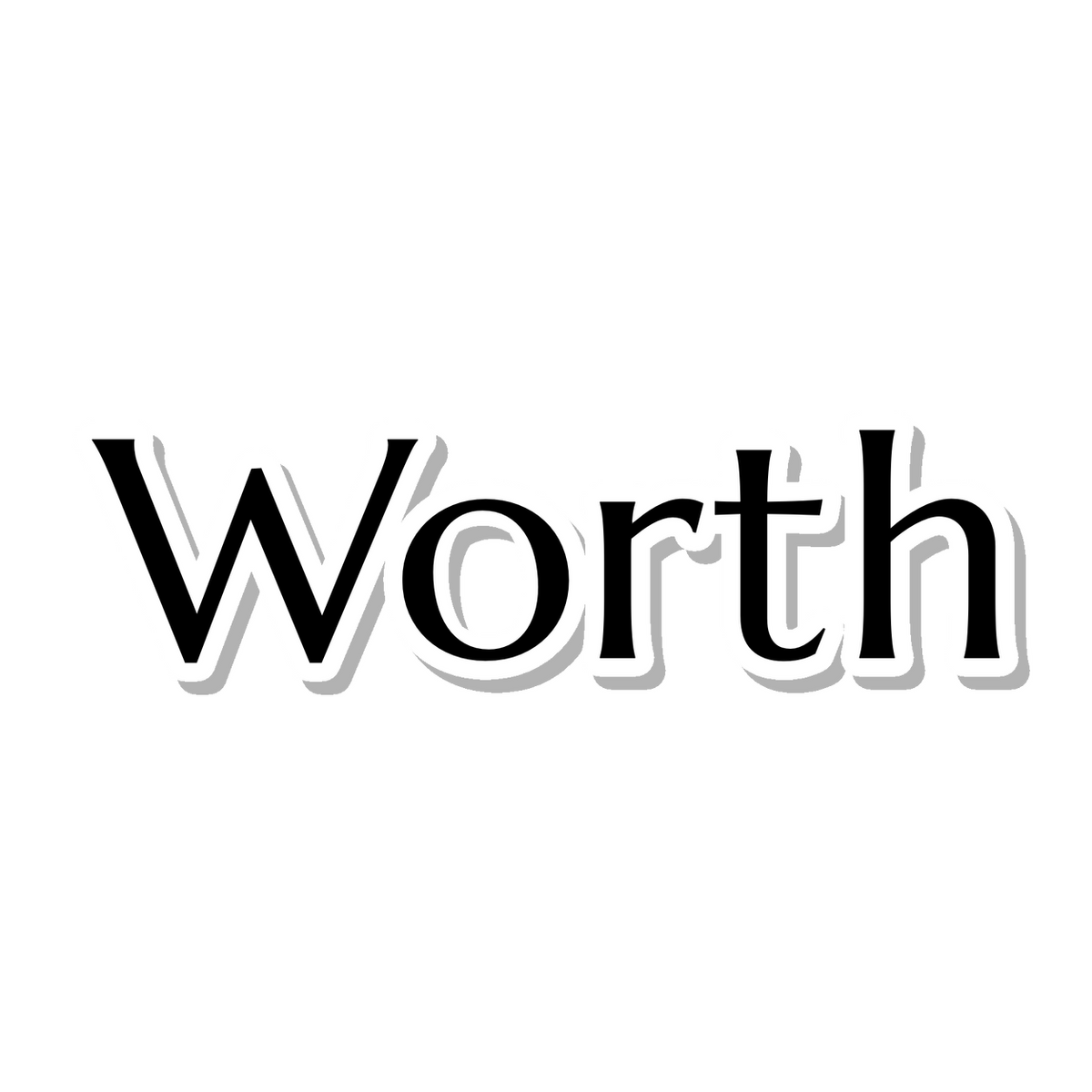 Worth die-cut sticker