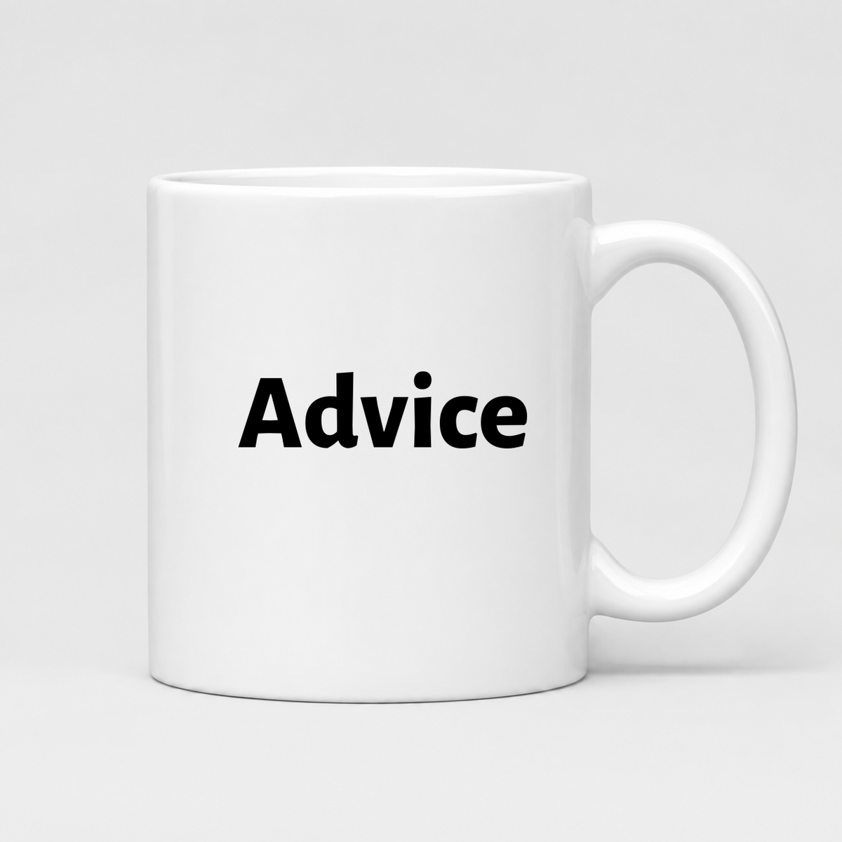 Advice Mug in white