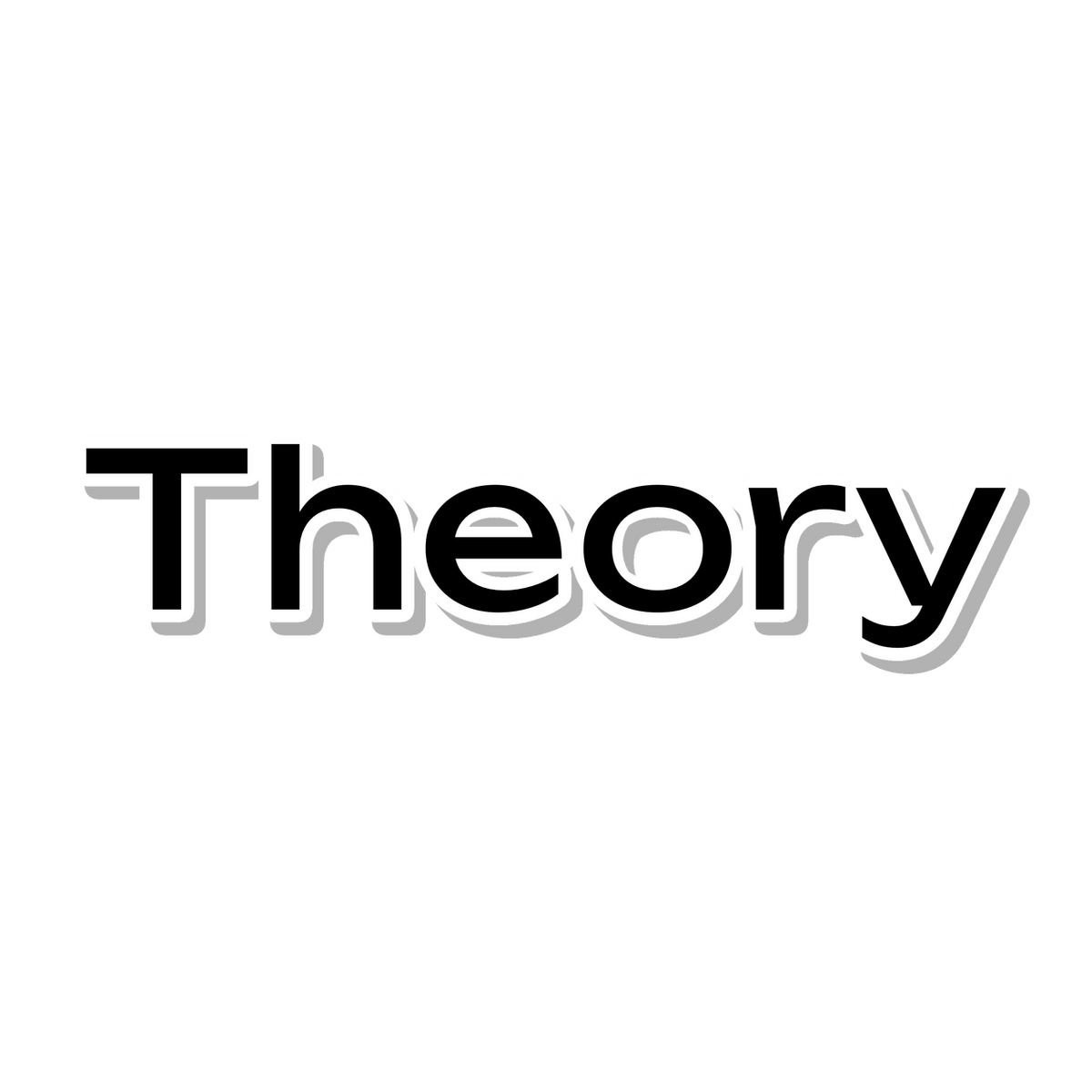 Theory die-cut sticker