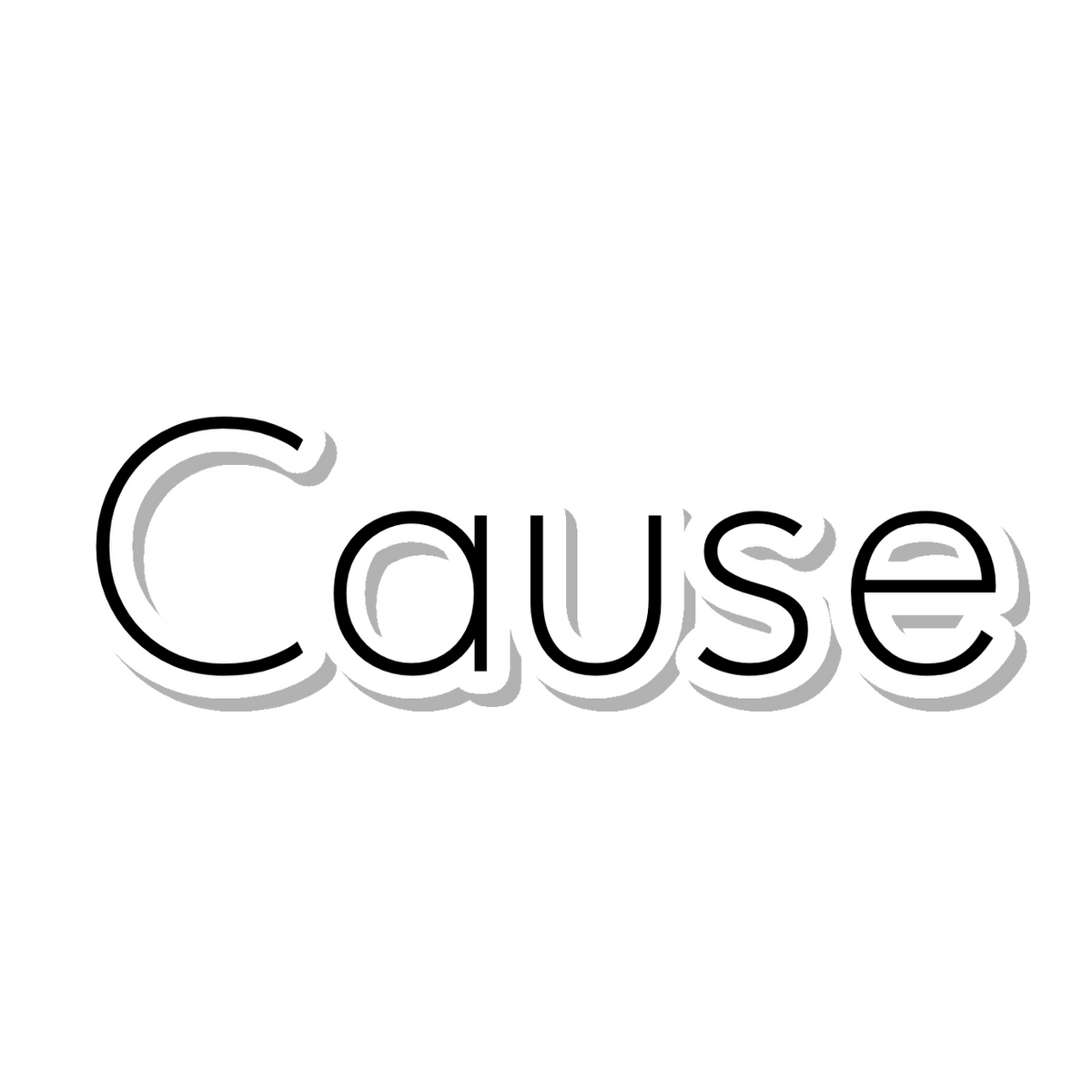 Cause die-cut sticker
