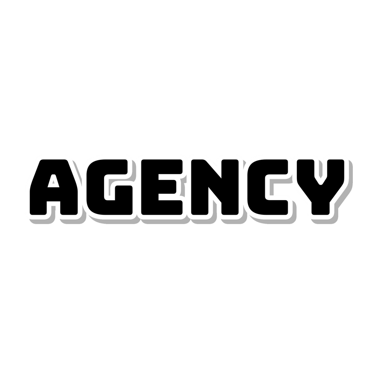 Agency die-cut sticker