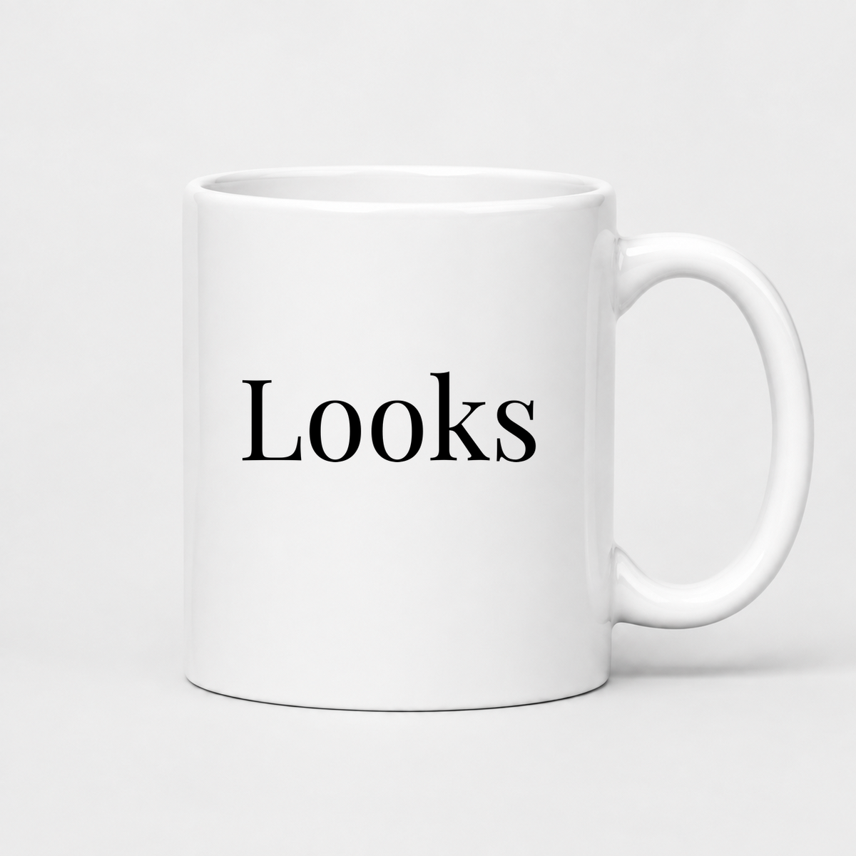Looks Mug in white