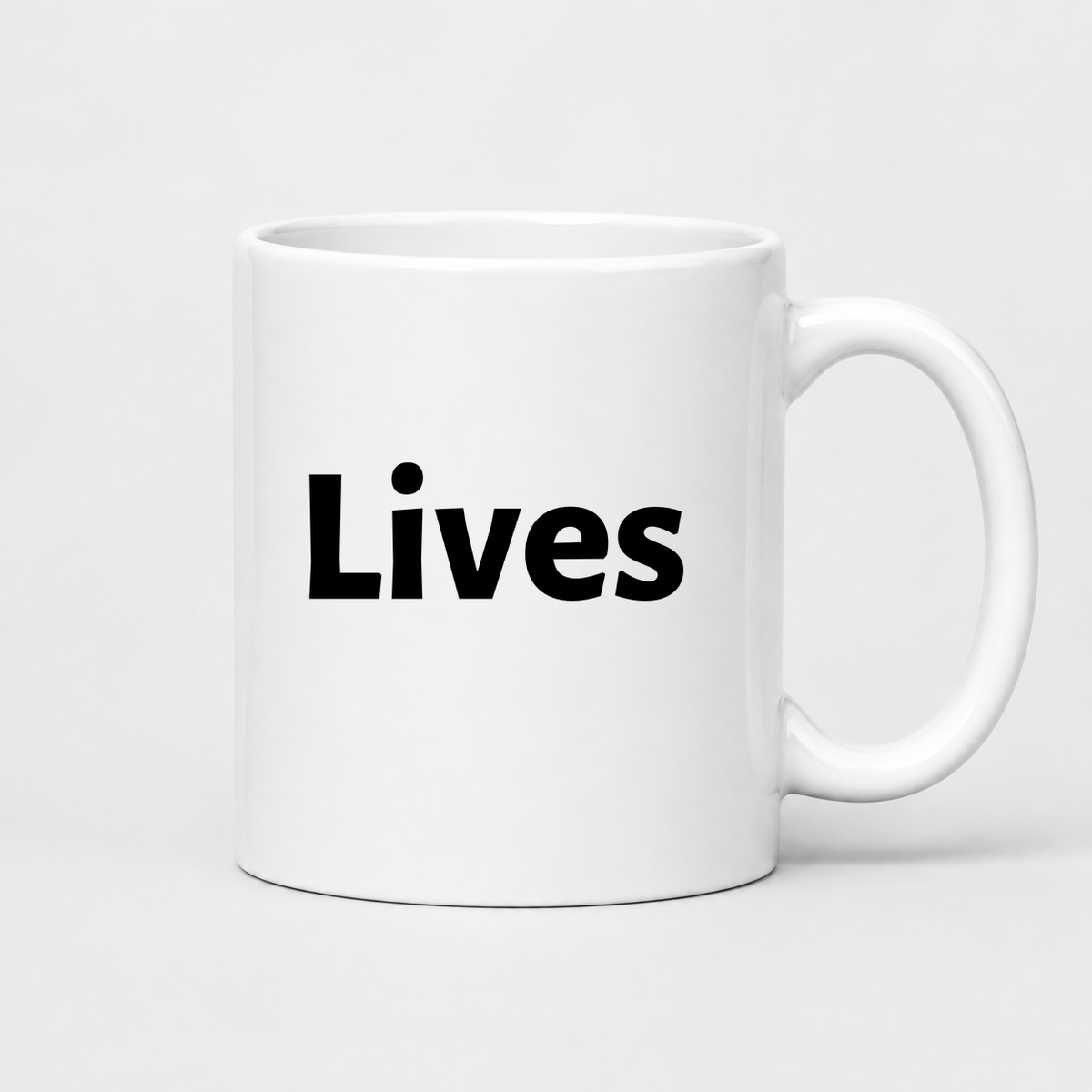 Lives Mug in white