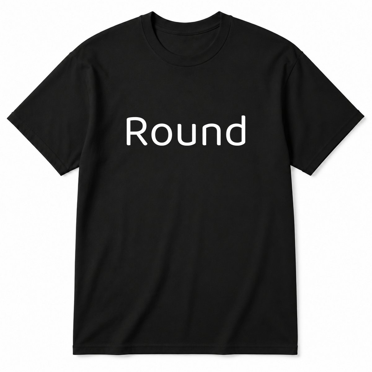 Round T-Shirt in black