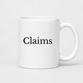 Claims Mug in white