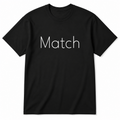 Match T-Shirt in black