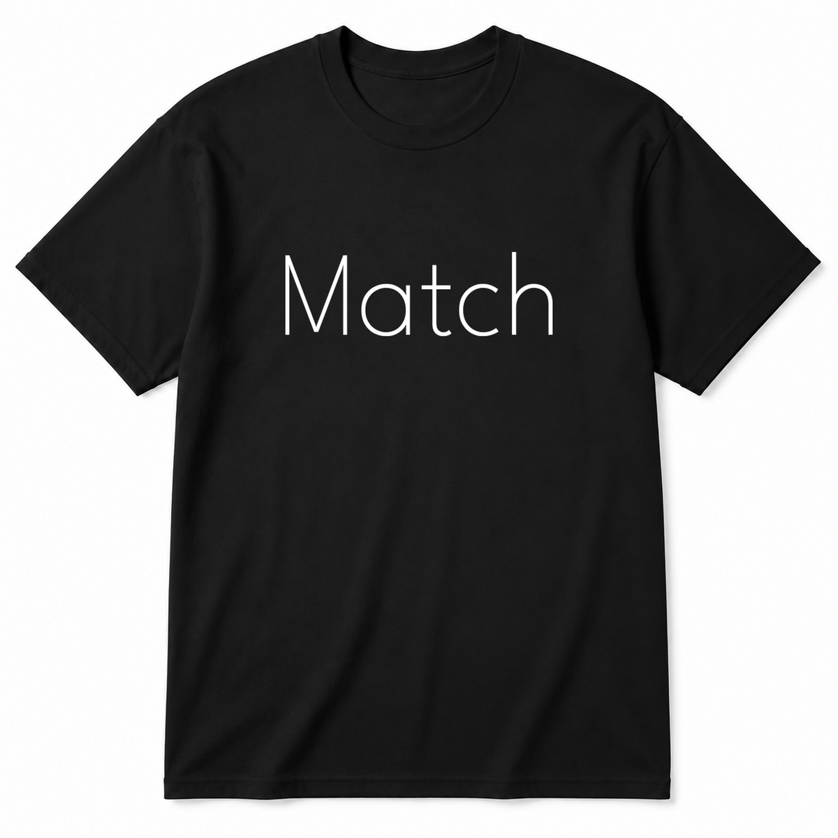 Match T-Shirt in black