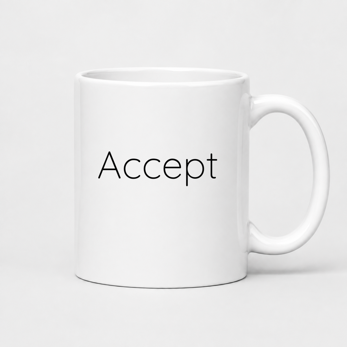 Accept Mug in white