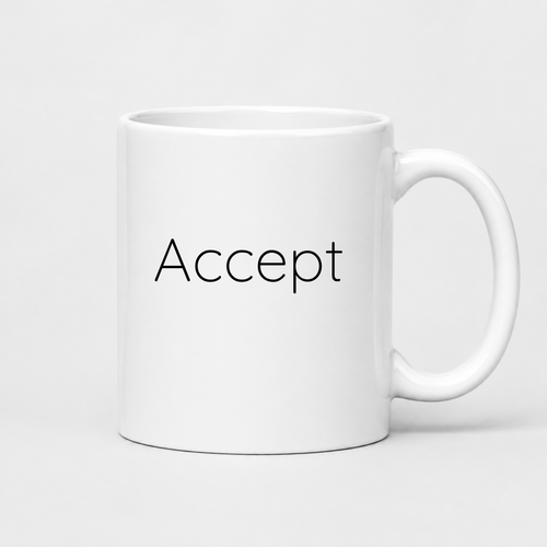 Accept Mug in white
