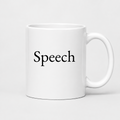 Speech Mug in white