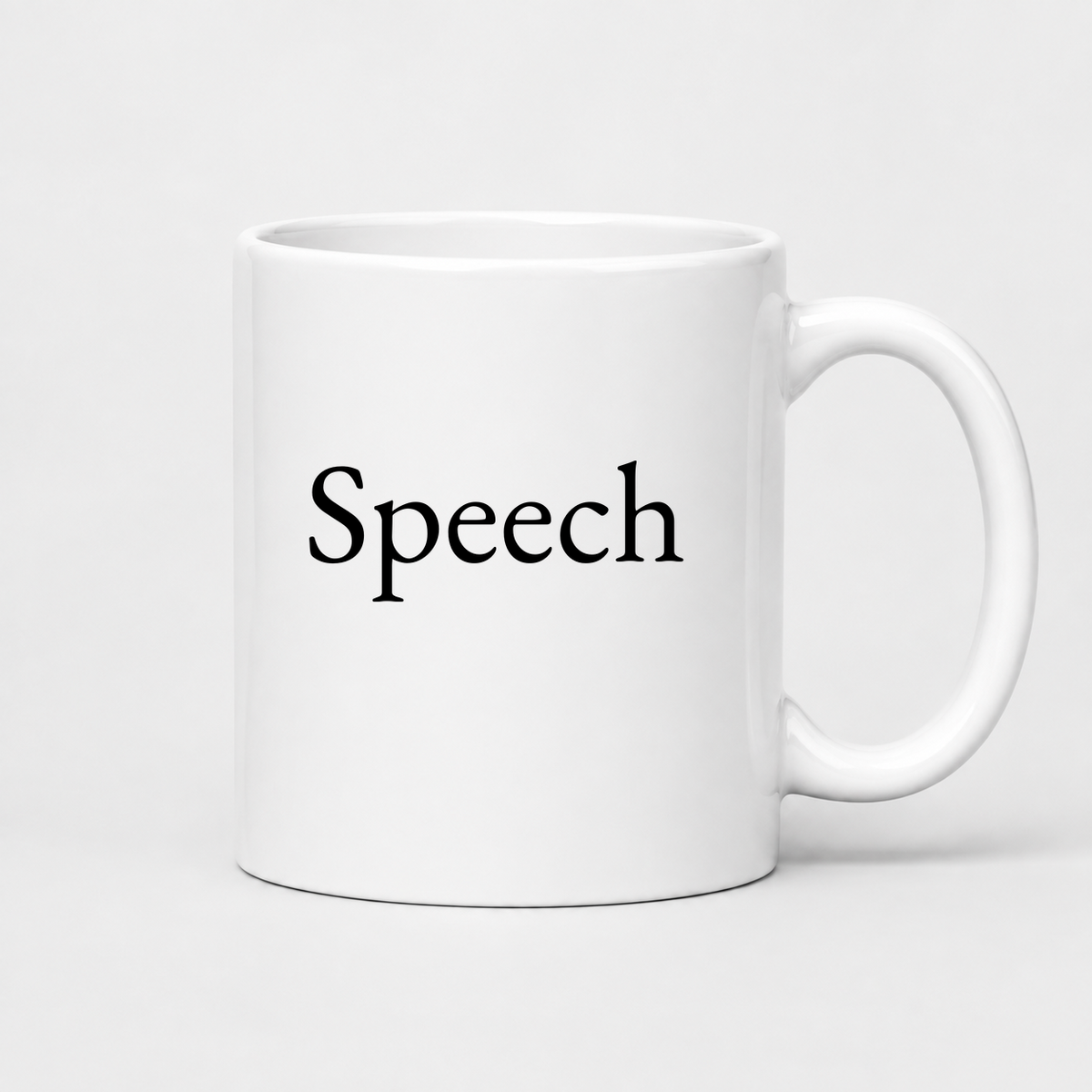 Speech Mug in white