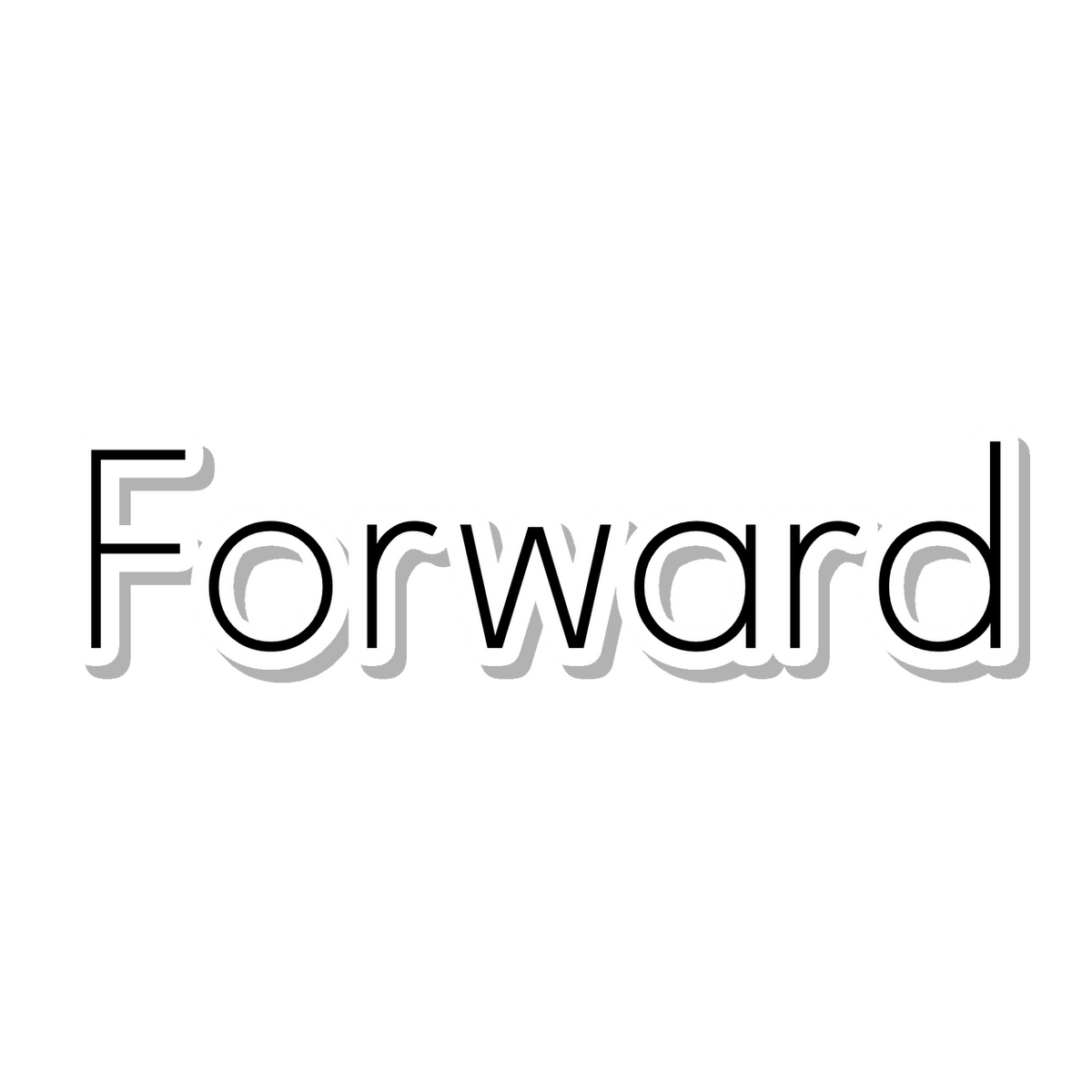 Forward die-cut sticker