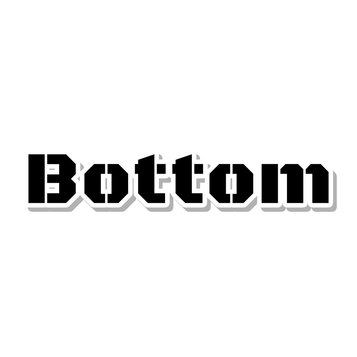 Bottom die-cut sticker
