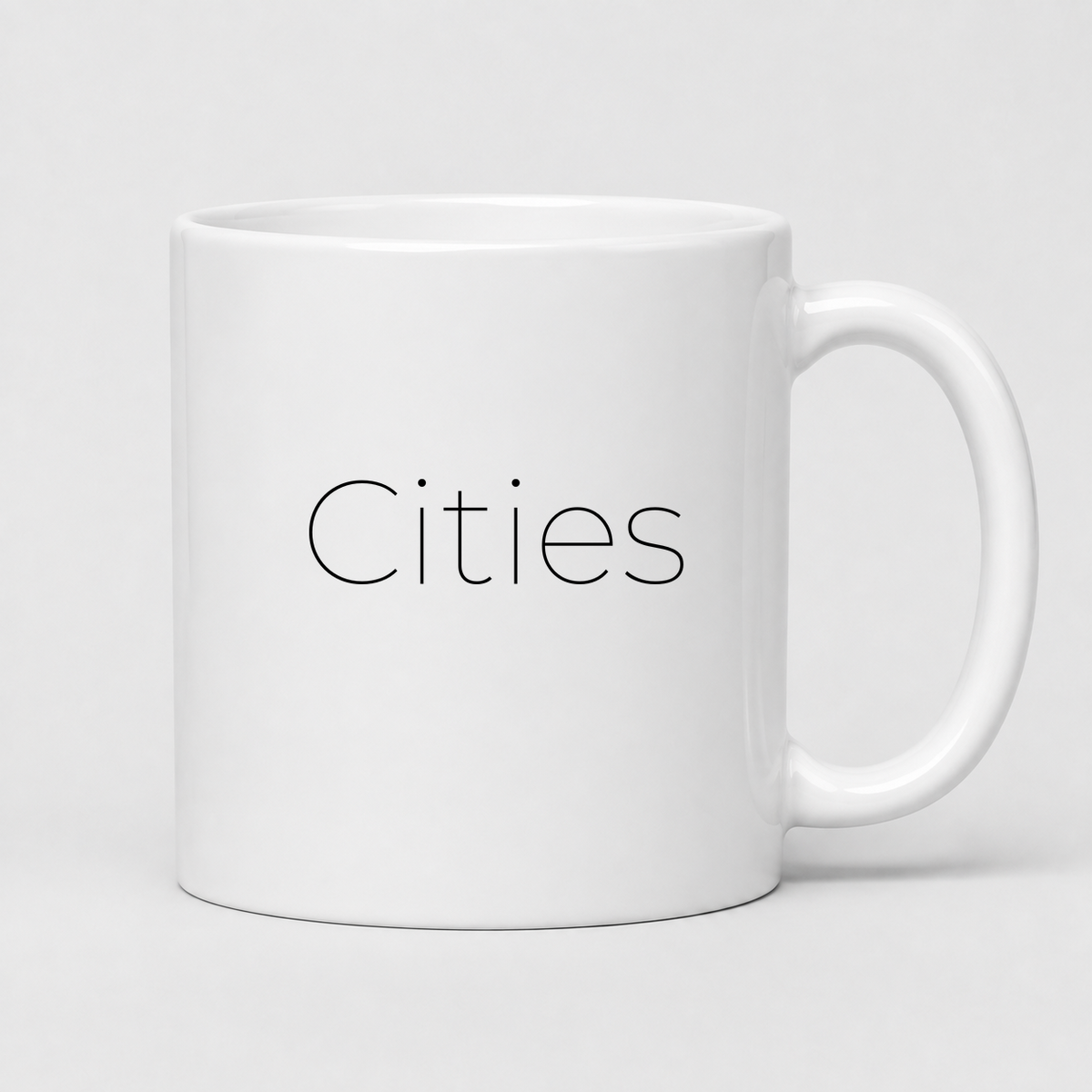 Cities Mug in white