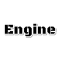 Engine die-cut sticker