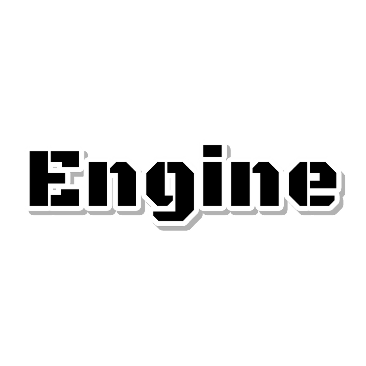 Engine die-cut sticker