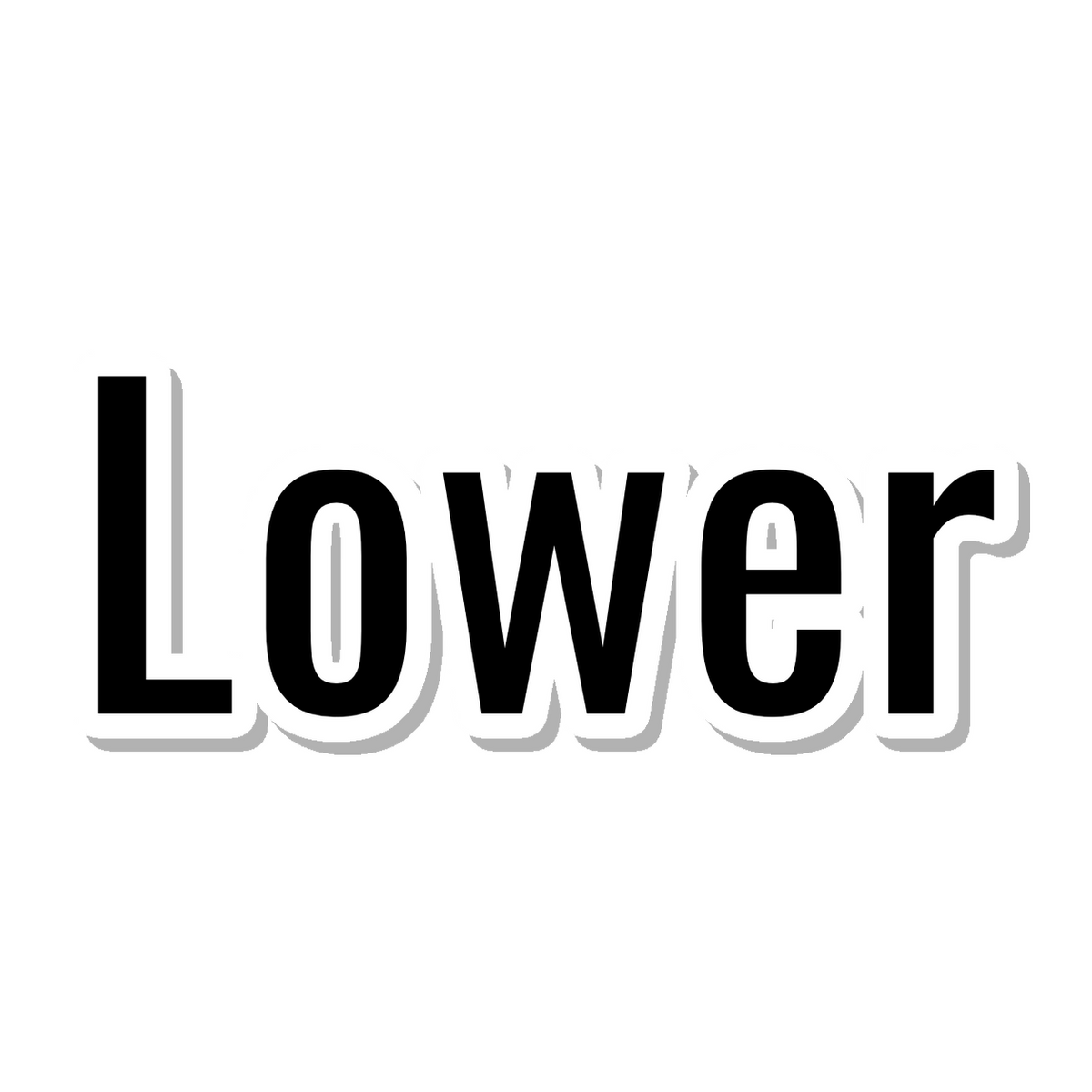 Lower die-cut sticker