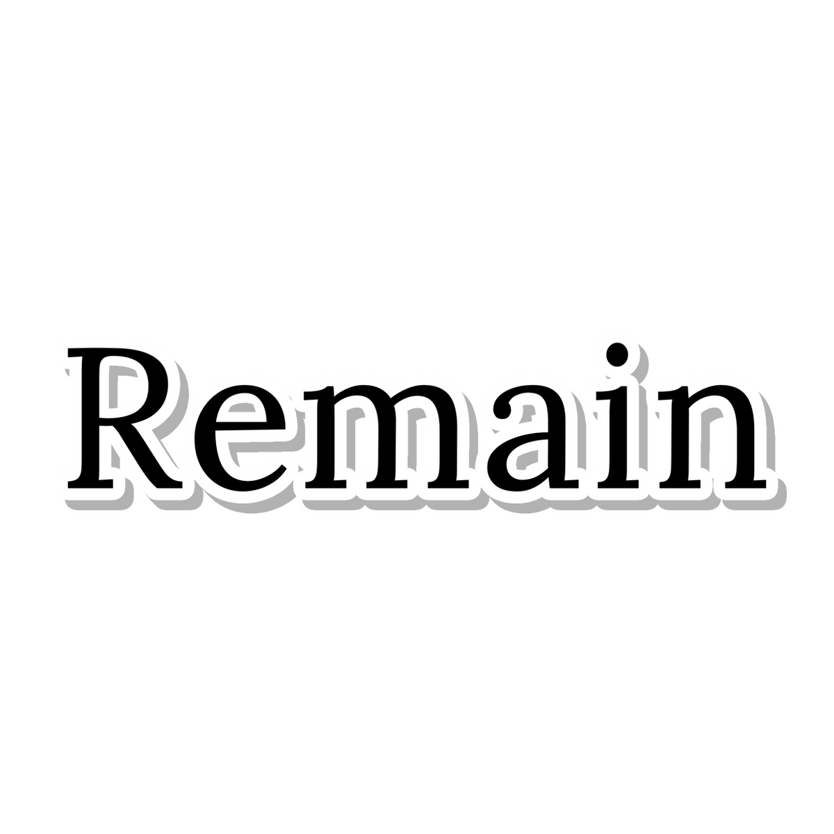 Remain die-cut sticker