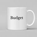 Budget Mug in white
