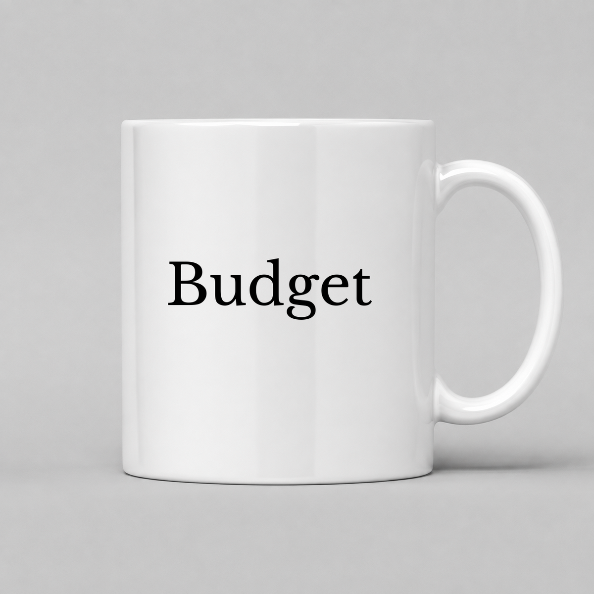 Budget Mug in white
