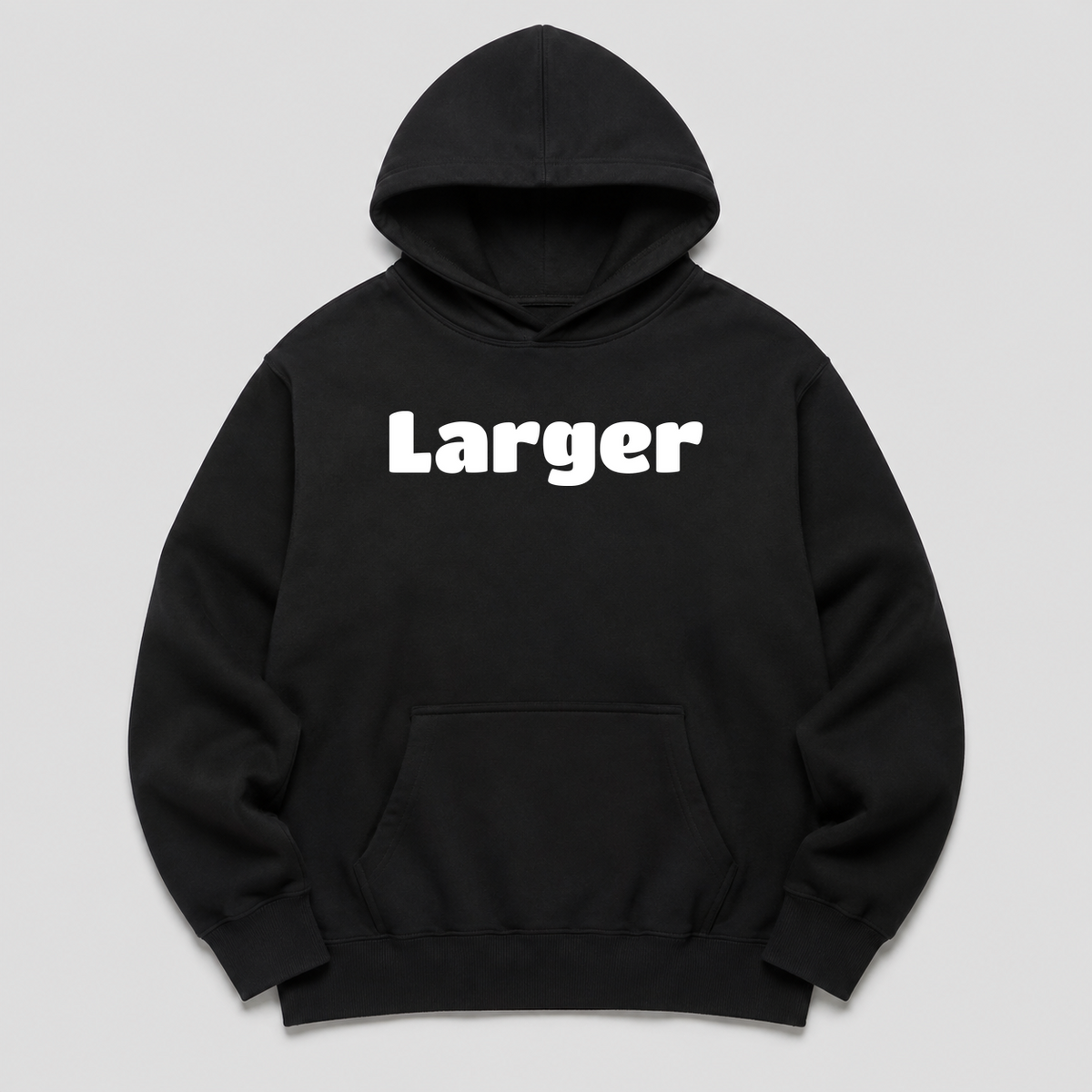 Larger Hoodie in black