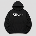 Silver Hoodie in black