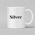 Silver Mug in white