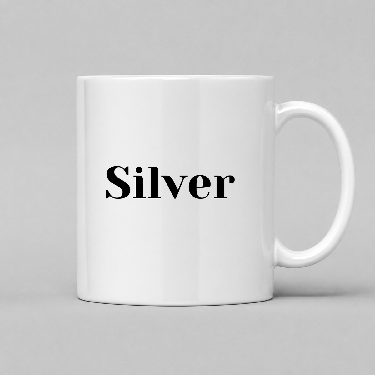 Silver Mug in white