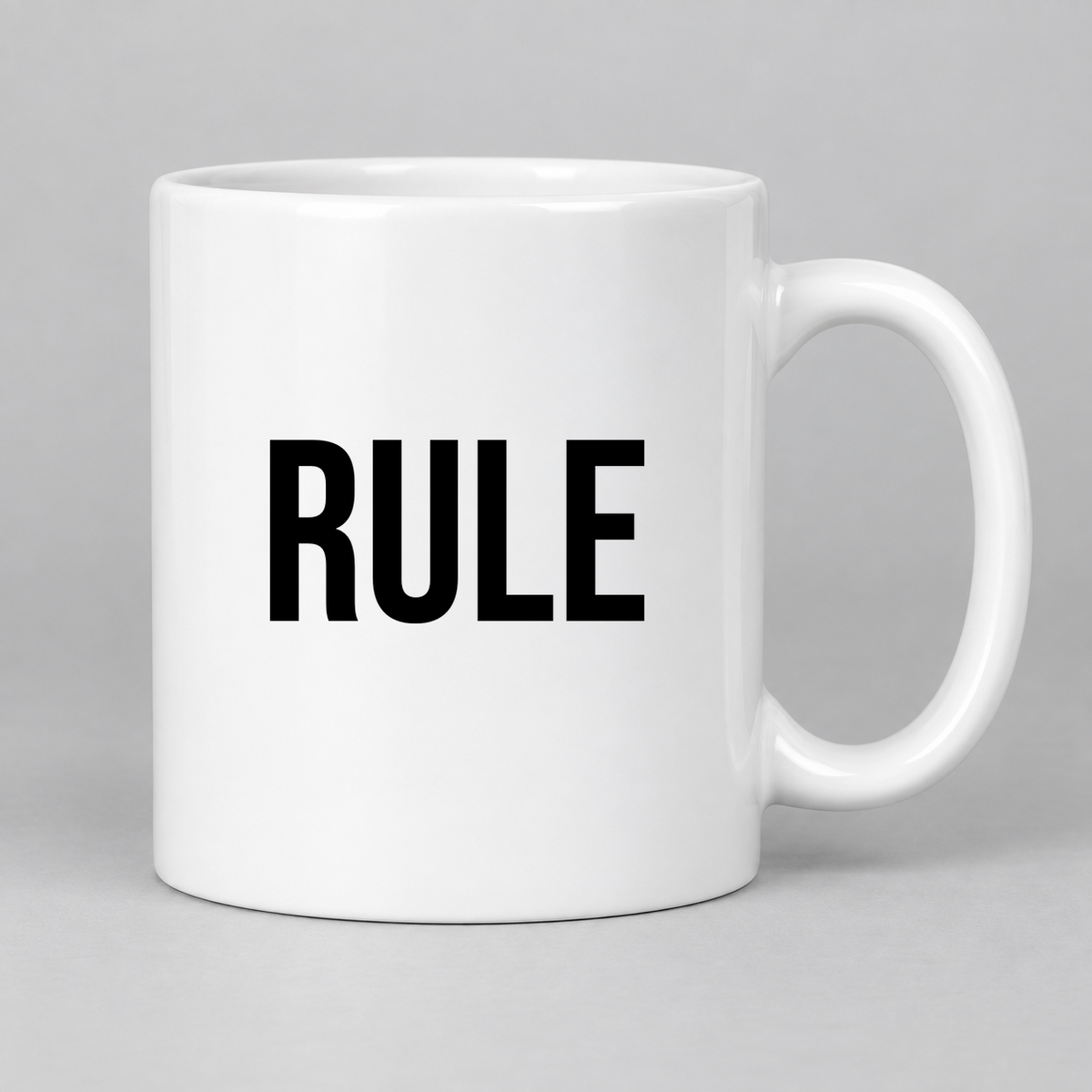 Rule Mug in white