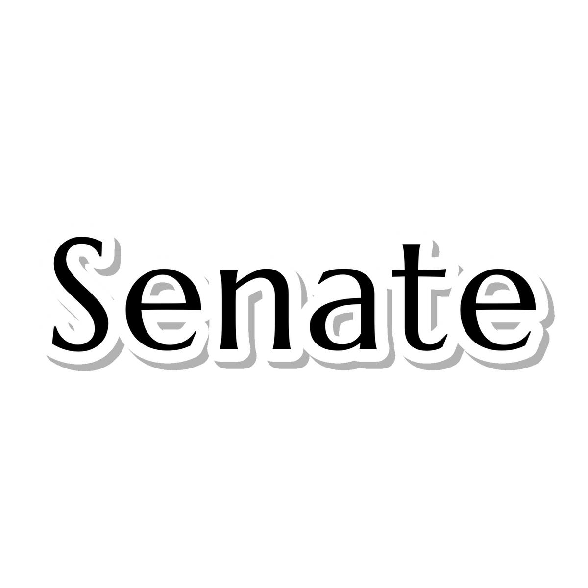 Senate die-cut sticker