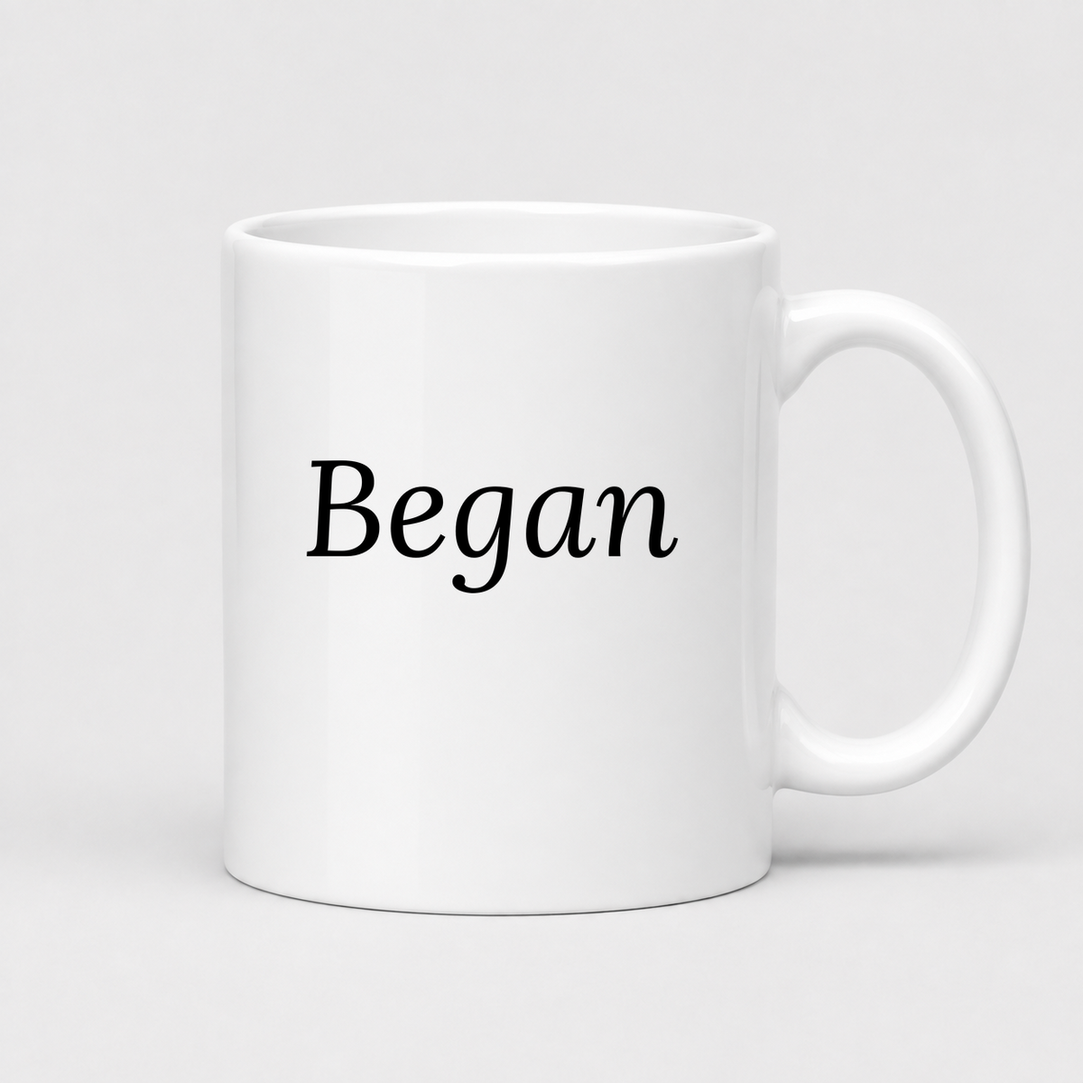 Began Mug in white
