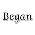 Began die-cut sticker